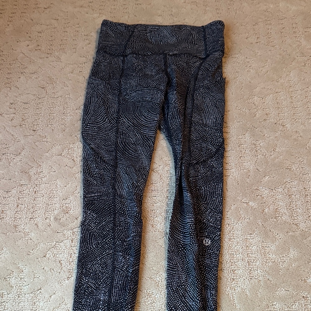 lululemon athletica Black and White Patterned Leggings